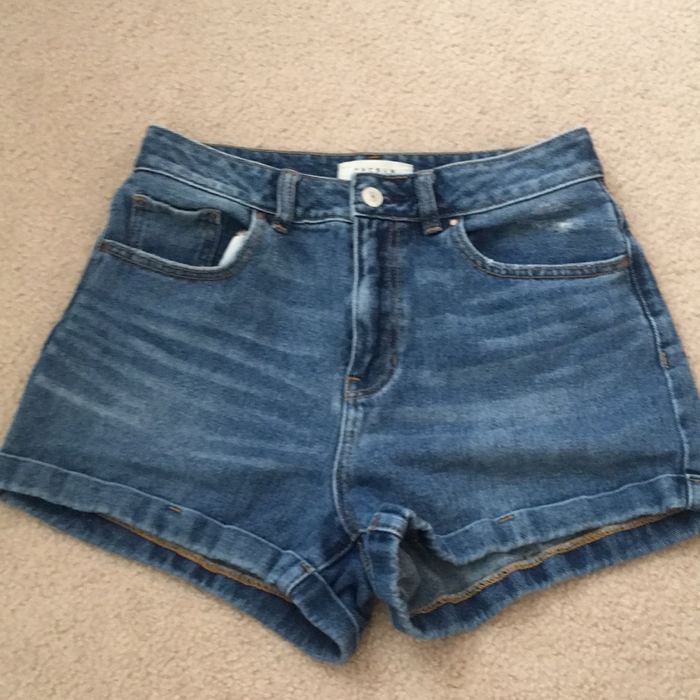 Dark blue mom shorts
